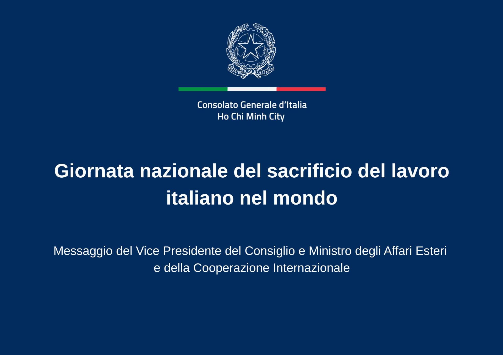 2025 Giornata sacrificio di lavoro italiano nel mondo